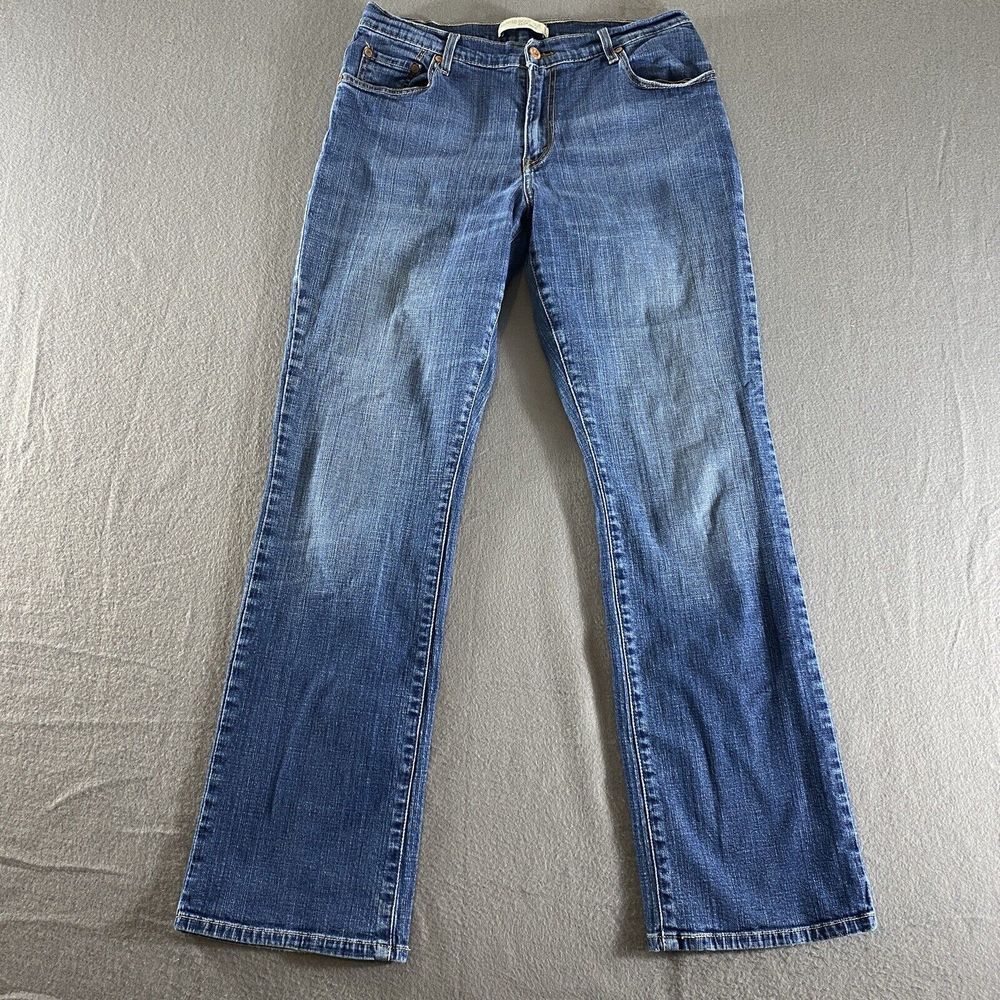 Levis Jeans Womens 12 Medium Blue 550 Straight Mid Rise Relaxed Bootcut Stretch